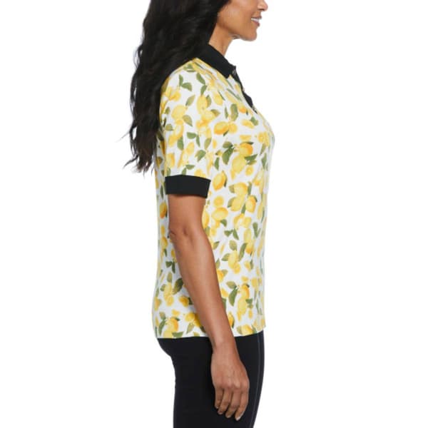 Womens Rafaella&#174; Short Sleeve Lemon Button Polo