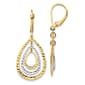 Gold Classics(tm) 14kt. Two-Tone Diamond Cut Earrings - image 1