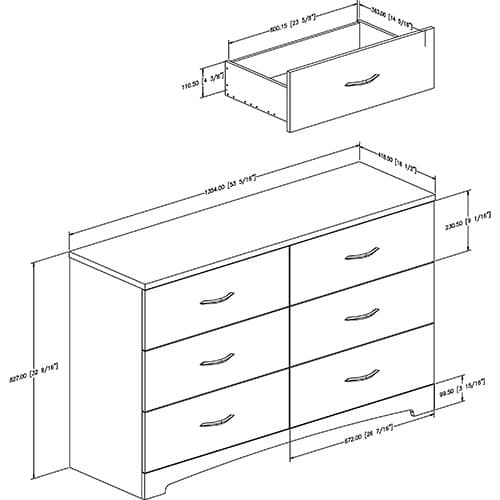 South Shore Step One 6-Drawer Double Dresser