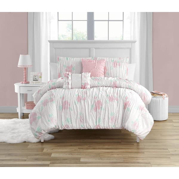 Alex &amp; Bella Tabitha Smocked Microfiber Comforter Bedding Set
