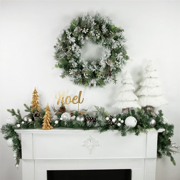 Northlight 6ft. Frosted Pinecones & Ornaments Christmas Garland