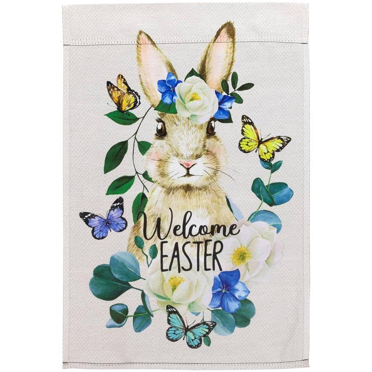 Northlight Seasonal Bunny and Butterflies Easter Garden Flag