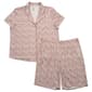 Womens Gloria Vanderbilt Short Sleeve Abstract Short Pajama Set - image 1