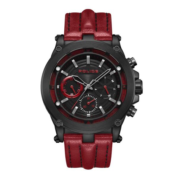Mens Police Red Band Casual Taman Watch - PEWJF2226601 - image 