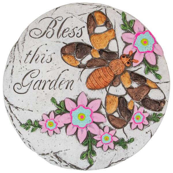 Northlight Seasonal 10in. Bless this Garden Outdoor Stone - image 