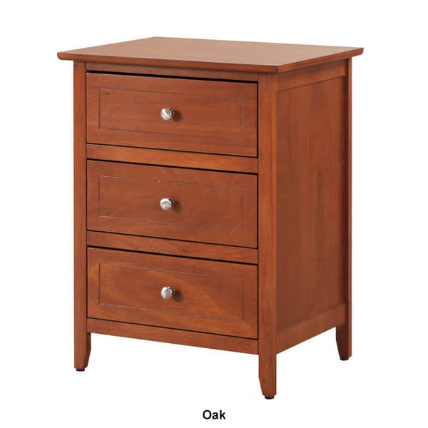 Passion Furniture Daniel 3-Drawer Nightstand