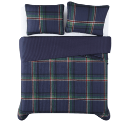 Truly Soft Bronson Plaid 3pc. Reversible Quilt Set