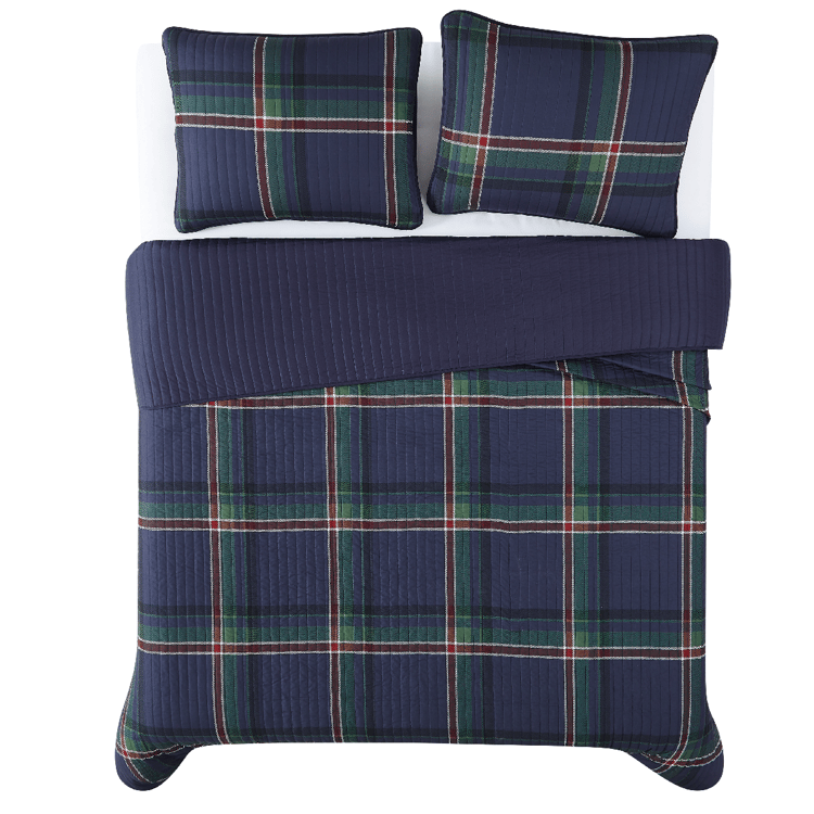 Truly Soft Bronson Plaid 3pc. Reversible Quilt Set