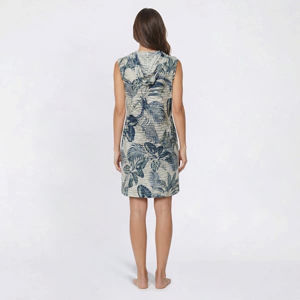 Womens J Valdi Botanica Sleeveless Zip Hoodie Swim Cover Up