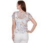 Womens Hearts of Palm Cool & Collected Textured Open Knit Blouse - image 2