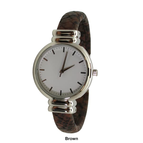 Womens Olivia Pratt™ Faux Snake Skin Bangle Women Watch