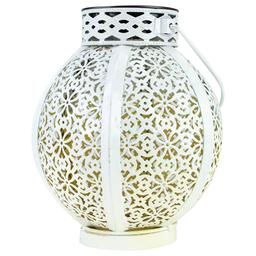 Northlight Seasonal 7in. Round Floral LED Solar Lantern