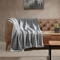 Eddie Bauer Ribbed Texture Stripe Solid Fleece Reversible Throw - image 2