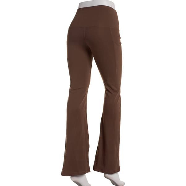 Juniors Love Tree Wide Waistband Flare Leggings with Pockets
