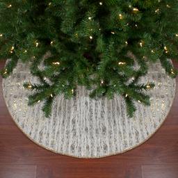 Northlight Seasonal 48in. Wood Grain Pattern Christmas Tree Skirt