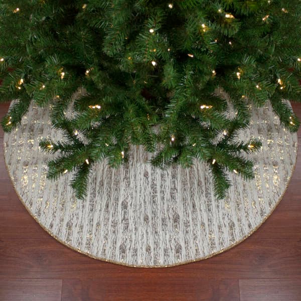 Northlight Seasonal 48in. Wood Grain Pattern Christmas Tree Skirt
