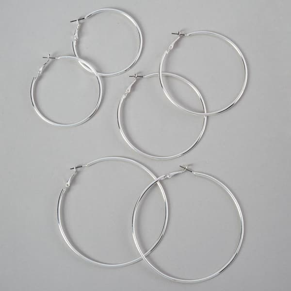 Design Collection Is Silver Multi Earring Set - image 