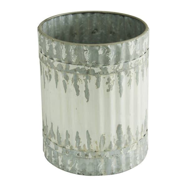 9th & Pike&#174; Distressed Galvanized Textured Canisters - Set of 3