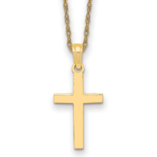 Gold Classics(tm) 14kt. Yellow Gold Cross Pendant Necklace - image 