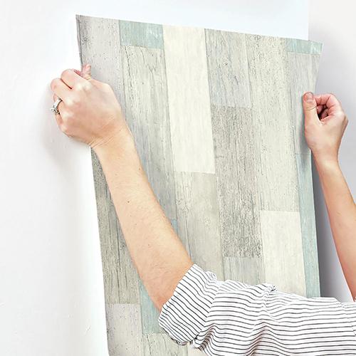 RoomMates® Coastal Weathered Plank Peel &amp; Stick Wallpaper
