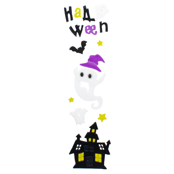 Northlight Seasonal Haunted House Halloween Gel Window Clings - image 