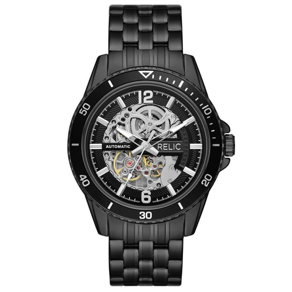 Mens RELIC by Fossil Black Automatic Watch - ZR77336