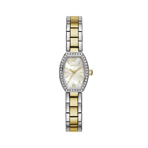 Womens Caravelle Crystal Barrel Dress Watch - 45L168 - image 