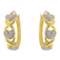 Gianni Argento Gold over Silver Heart Hoop Earrings - image 1