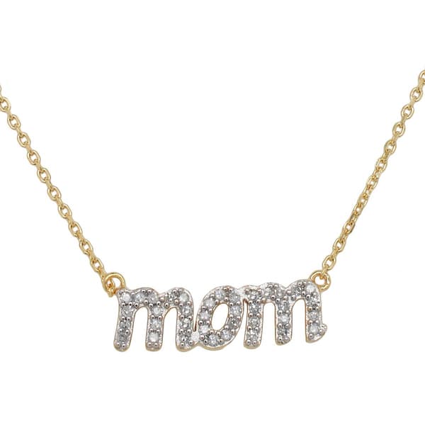 Diamond Classics™ Yellow Gold 1/4ctw. Diamond Mom Necklace