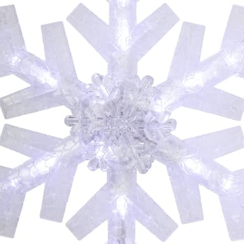 Northlight 10-in Snowflake White Christmas Tree Topper