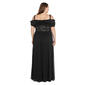 Plus Size R&M Richards Drape Cap Sleeve Lace Top A-Line Dress - image 2