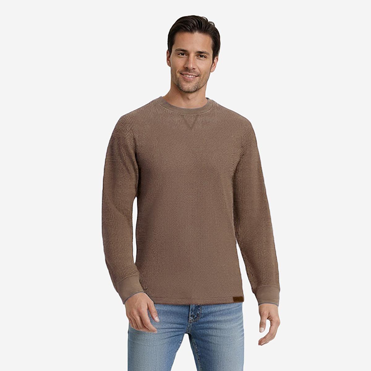 Mens Mountain Ridge Heavyweight Thermal Long Sleeve Crew Tee