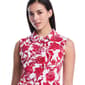 Petite Rafaella® Sleeveless Floral Ruffle Trim Polo - image 3