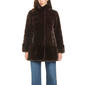 Petite Jones New York Faux Fur Coat with Stand Collar - image 1