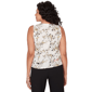 Petite Emaline Limoncello Sunrise Sleeveless Floral Ruffle Blouse - image 2
