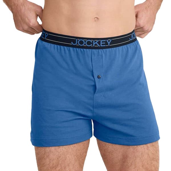 Mens Jockey(R) Single Knit Boxers - Blue