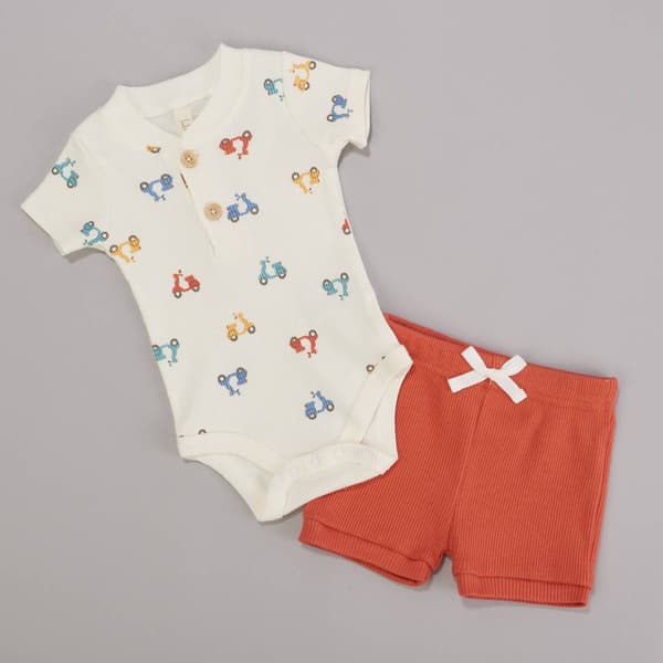 Baby Boy &#40;3-9M&#41; Liam & James Skooters Bodysuit & Shorts Set - image 