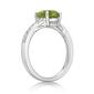 Sterling Silver Ring w/ Peridot & White Topaz Gemstones - image 2