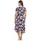 Womens Perceptions Short Sleeve Floral Side Knot Wrap Dress - image 2
