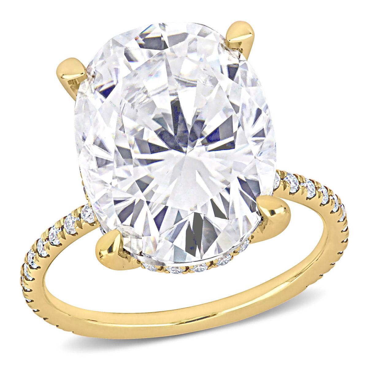 Gemstone Classics™ 10kt. Yellow Gold 8ctw. Moissanite...