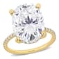 Gemstone Classics(tm) 10kt. Yellow Gold 8ctw. Moissanite Oval Ring - image 1