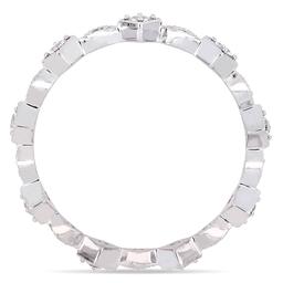 Gemstone Classics™ 0.54ctw. White Sapphire 10kt. White Gold Ring