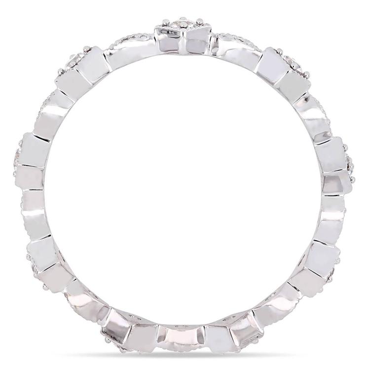 Gemstone Classics™ 0.54ctw. White Sapphire 10kt. White Gold Ring