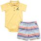 Baby Boy &#40;12-24M&#41; Nautica Polo Bodysuit & Stripe Shorts Set - image 1