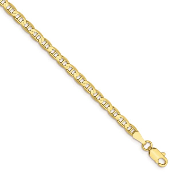 Gold Classics(tm) 10kt. 3mm Concave Anchor Chain Bracelet - image 