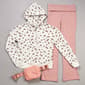 Girls (7-16) No Comment 3p. Floral Hoodie w/ Flare Leggings - image 1