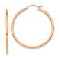 Gold Classics(tm) 14kt. Rose Gold 35mm Tube Hoop Earrings - image 1