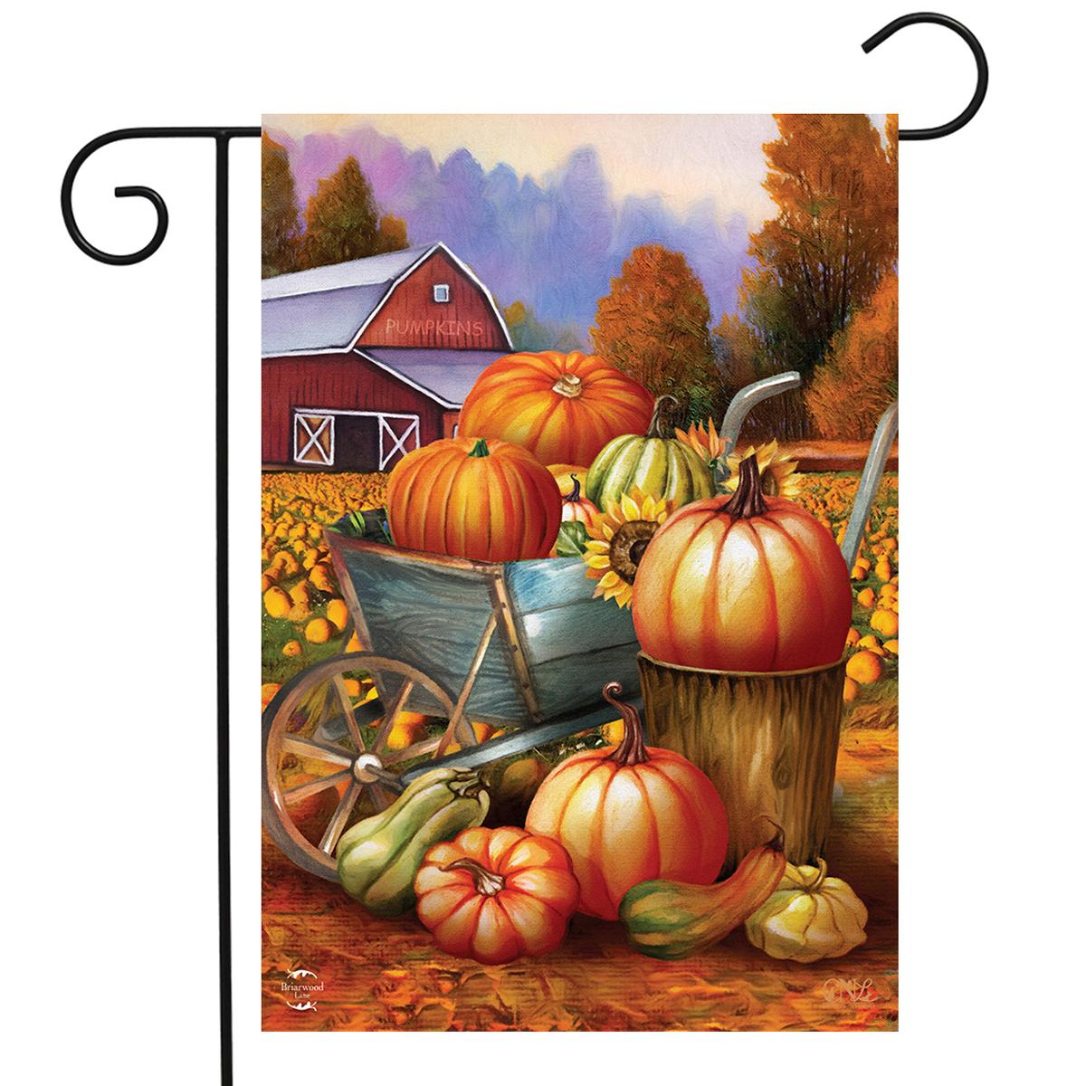 Briarwood Lane Pumpkin Farm Fall Garden Flag