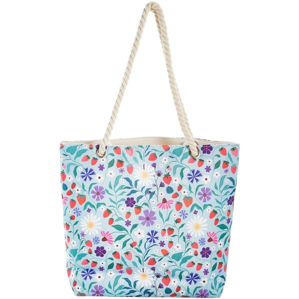 The Renshun Floral Rope Handle Strawberry Tote