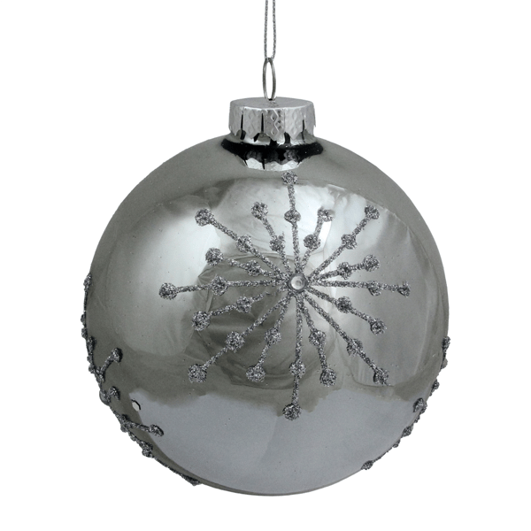 Northlight Silver Glittered Snowflakes Shiny Christmas Ornament
